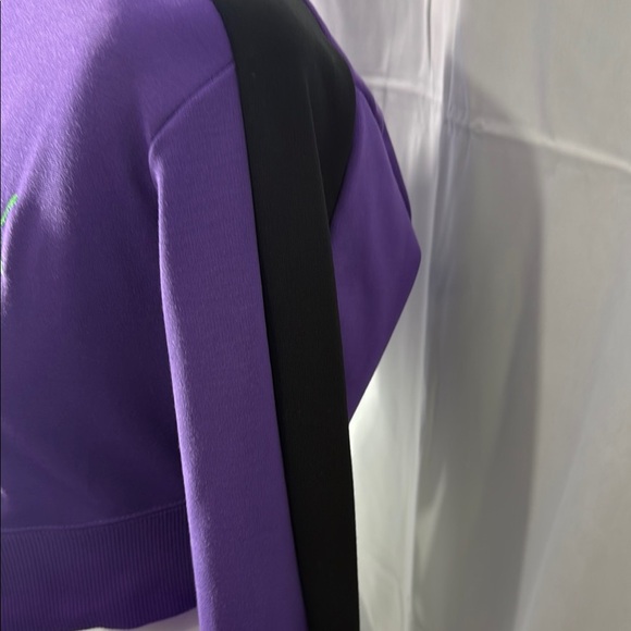 Puma Dua Lipa Collaboration Purple and Black Crop Track Suit Jacket Size Medium - Picture 6 of 10